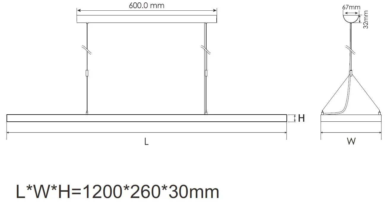 Synergy 21 LED office line Abhänge - Panel grau, dimmbar – Bild 3
