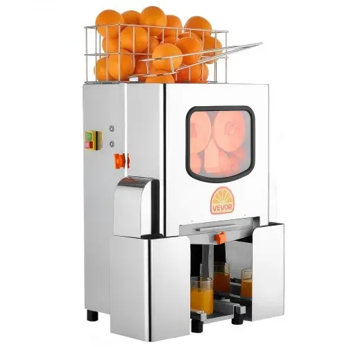VEVOR Gewerbliche Orangenpresse Elektrische Zitruspresse 120 W Edelstahl, Saftpresse für bis zu 20 Orangen pro Minute, Entsafter für Zitronen Zitrusfrüchte Granatäpfel mit 2 Schalen-Auffangbehältern – Bild 10