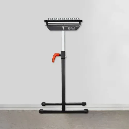 VEVOR 3-in-1 Rollenständer, 136 kg, 68–108 cm höhenverstellbar, Rollenbock mit 29,2 cm poliertem, multidirektionalem Rollenkopf, für Tischkreissägen-Auslauf, Holzbearbeitungs-Verlängerungsstütze – Bild 7
