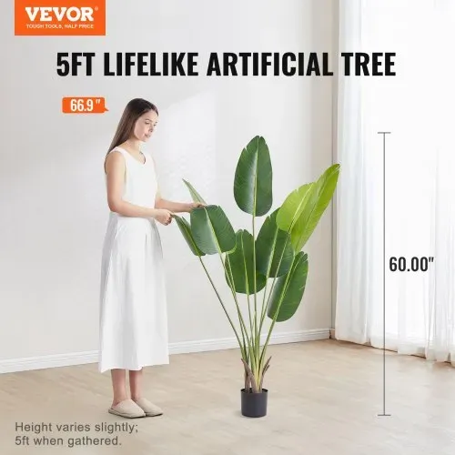 VEVOR Paradiesvogel Künstlich 700x700x1524mm Kunstpflanze PE Künstliche Pflanzen Plastikpflanzen im Topf Kunstblume Geruchslos Wasserdicht Ideale Dekoration für Schlafzimmer Arbeitszimmer Wohnzimmer VEVOR Paradiesvogel Künstlich 700x700x1524mm Kunstpflanze PE Künstliche Pflanzen Plastikpflanzen im Topf Kunstblume Geruchslos Wasserdicht Ideale Dekoration für Schlafzimmer Arbeitszimmer Wohnzimmer