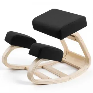 VEVOR Ergonomischer Kniehocker mit Dicken Schaumstoffpolstern & Stabilem Massivholzrahmen, Kniestuhl zur Entlastung von Nacken und Rücken, bis 65 Belastbar, Ideal für Zuhause Büro Meditation, Schwarz VEVOR Ergonomischer Kniehocker mit Dicken Schaumstoffpolstern & Stabilem Massivholzrahmen, Kniestuhl zur Entlastung von Nacken und Rücken, bis 65 Belastbar, Ideal für Zuhause Büro Meditation, Schwarz