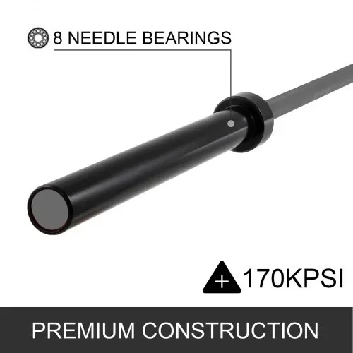 VEVOR 2 m Barbell 15 kg Olympische Langhantel Heben Fitness Training für Gewichtheben Powerlifting Heben Squat Bankdrücken Stange mit Schnallen – Bild 2