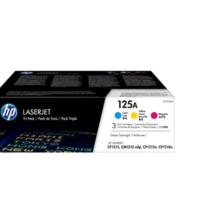 HP 125A 3er-Pack Cyan/Magenta/Gelb Original LaserJet Tonerkartuschen HP 125A 3er-Pack Cyan/Magenta/Gelb Original LaserJet Tonerkartuschen