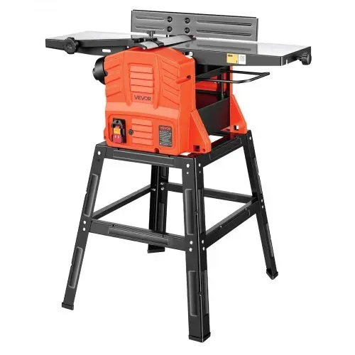 VEVOR Abricht- & Dickenhobelmaschine 254 mm Hobelbreite, 2,4 PS, 8000 U/min, mit Ständer, 2-Messer-Hobelmesserwelle, Aluminiumgusstisch, 0–3 mm Einstellbare Schnitttiefe, für Holzbearbeitung – Bild 10