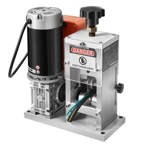 VEVOR Elektrische Abisoliermaschine, 1,5–40mm, 400 W, motorisierter Kabelabisolierer, 9,84 IPS (15 m/min) Drahtschäler mit Klingen, V-förmigen Rollen, Kühlventilator, Kabelschälmaschine – Bild 9