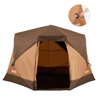 VEVOR Campingzelt 6 Personen, Pop-Up-Zelt mit Regenschutz & Netzfenstern, Schnellaufbau in 60 Sekunden, Tragbares Zelt mit Tragetasche für Familien-Camping & Wanderungen, 330x213x204 cm VEVOR Campingzelt 6 Personen, Pop-Up-Zelt mit Regenschutz & Netzfenstern, Schnellaufbau in 60 Sekunden, Tragbares Zelt mit Tragetasche für Familien-Camping & Wanderungen, 330x213x204 cm