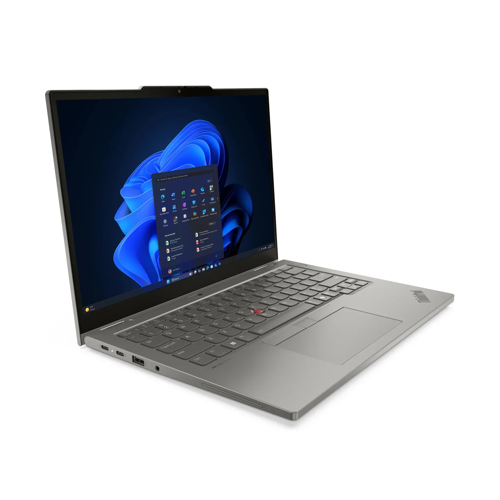 Lenovo ThinkPad L13 2-in-1 Gen 6 (AMD) AMD Ryzen™ 7 250 Hybrid (2-in-1) 33,8 cm (13.3") Touchscreen WUXGA 32 GB LPDDR5x-SDRAM 1 TB SSD Wi-Fi 7 (802.11be) Windows 11 Pro Deutsch Grau – Bild 4