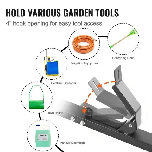 VEVOR Rasentrimmer-Halterung Unkrautfresser Gestell Vertikal Max. Ladekapazität 30 kg (3 Steckplätze) / 10 kg (1 Steckplatz) Rasentrimmer Trimmerständer für Ihre Garten-, Landschaftsbaubedürfnisse – Bild 5