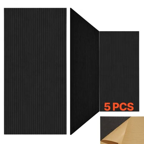 VEVOR 5er-Pack Akustikpaneele mit Selbstklebeband, 1200x600x10 mm schalldichte Schaumstoffplatten, Akustik Wandpaneele aus Polyesterfaser, für Zuhause, Studio, Büro, Theater, Schwarz VEVOR 5er-Pack Akustikpaneele mit Selbstklebeband, 1200x600x10 mm schalldichte Schaumstoffplatten, Akustik Wandpaneele aus Polyesterfaser, für Zuhause, Studio, Büro, Theater, Schwarz