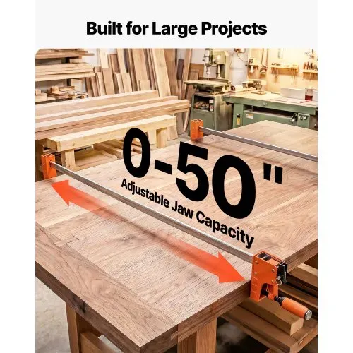 VEVOR Stangenklemmen für die Holzbearbeitung, 2er-Pack, 127cm Parallelklemmen-Set, 499 kg Last – Bild 2