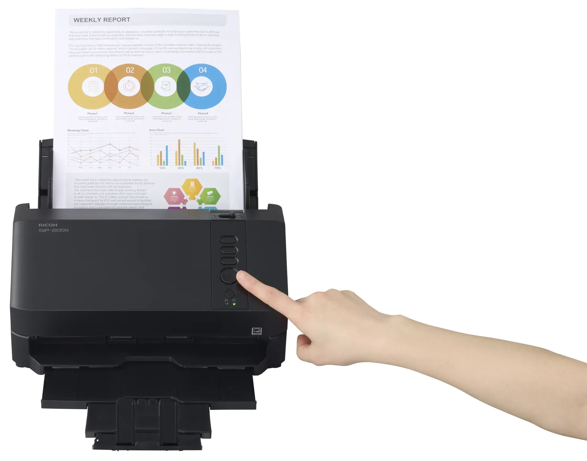 Ricoh SP-2230N ADF-Scanner 600 x 600 DPI A4 Schwarz – Bild 6