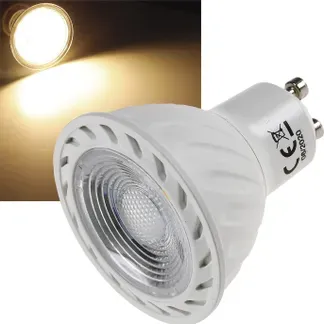 LED Strahler GU10 “H60 COB Dimmbar” 3000k, 510lm, 230V/7W, warmweiß LED Strahler GU10 “H60 COB Dimmbar” 3000k, 510lm, 230V/7W, warmweiß