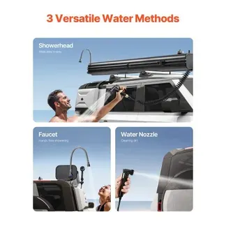 VEVOR Dachgepäckträger-Wassertank Wasserspeicher für Fahrzeuge 26,5 L mit 2 Spritzschutzplatten und T-Schlitz, Aluminiumtank mit hoher Druckanschluss, für Kofferräume Überrollbügel Querträger VEVOR Dachgepäckträger-Wassertank Wasserspeicher für Fahrzeuge 26,5 L mit 2 Spritzschutzplatten und T-Schlitz, Aluminiumtank mit hoher Druckanschluss, für Kofferräume Überrollbügel Querträger