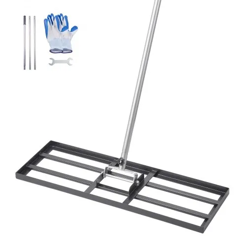 VEVOR Rasenrakel mit 213 cm Stiel, 762×254 mm Bodenplatte, Nivellierrechen aus Karbonstahl, Levelingrake, Rasen-Nivellierungsrechen für Rasenpflege, Rasen-Nivellierungsrechen, Hof und Golfplatz VEVOR Rasenrakel mit 213 cm Stiel, 762×254 mm Bodenplatte, Nivellierrechen aus Karbonstahl, Levelingrake, Rasen-Nivellierungsrechen für Rasenpflege, Rasen-Nivellierungsrechen, Hof und Golfplatz