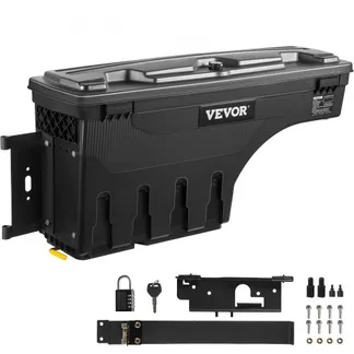VEVOR LKW-Bett Staukasten, Abschließbarer Deckel, Wasserdichter ABS-Radkasten Werkzeugkasten 20 L mit Passwort-Vorhängeschloss, kompatibel mit Dodge Ram 1500 2019-2021, Fahrerseite, Schwarz VEVOR LKW-Bett Staukasten, Abschließbarer Deckel, Wasserdichter ABS-Radkasten Werkzeugkasten 20 L mit Passwort-Vorhängeschloss, kompatibel mit Dodge Ram 1500 2019-2021, Fahrerseite, Schwarz