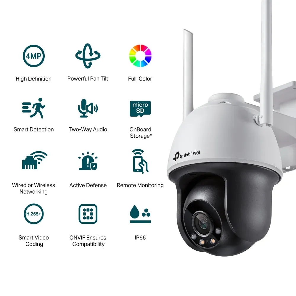 VIGI by tp-link 4MP Full-Color Wi-Fi Pan/Tilt Network Camera - VIGI C540-W(4mm) – Bild 2