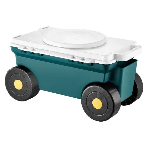 VEVOR Fahrbarer Gartensitz 520 x 310 x 280 mm, Sitzwagen, 2-in-1-Gartenwagen, Rollsitz, Tragkraft bis zu 123 kg, Gartenhelfer, Gartenhocker mit Stauraum zum Jäten & Pflanzen im Garten – Bild 10