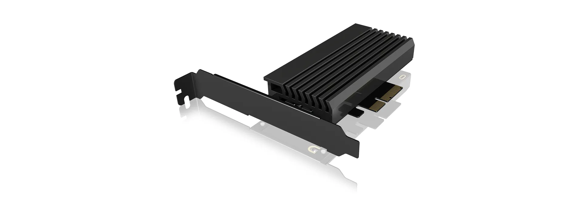 ICY BOX IB-PCI214M2-HSL, PCIe-Karte, 1x M.2 PCIe (NVMe) SSD zu PCIe 4.0 x4 über M-Key Sockel, Low + High Profile, inkl. passiv Kühlkörper ICY BOX IB-PCI214M2-HSL, PCIe-Karte, 1x M.2 PCIe (NVMe) SSD zu PCIe 4.0 x4 über M-Key Sockel, Low + High Profile, inkl. passiv Kühlkörper