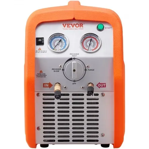 VEVOR Zwei-Zylinder Kältemittelabsauggerät Kältemittel Absaugstation 1 Ps Kältemittel Absauggerät Kältemittelrückgewinnungsmaschine 220-240 V 3,49 kg/min – Bild 8