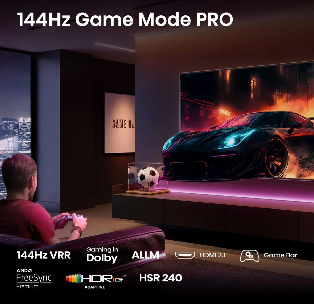 Hisense 55 '' E7Q PRO | Hi-QLED Smart TV 4K 144 Hz – Bild 3