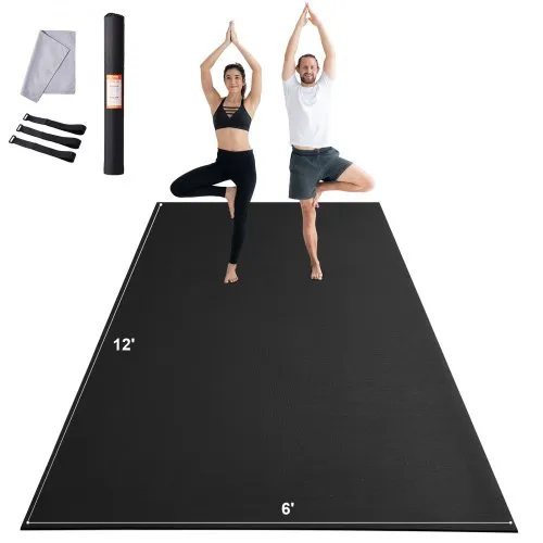 VEVOR Trainingsmatte, rutschfeste, hochdichte Premium-Yogamatte, Trainings-Yogamatte für Männer und Frauen, Fitness- und Trainingsmatte mit Tasche und Tragegurt, für alle Arten von Heim-Yoga, Pilates und Bodentraining (3,6 x 1,8 m) VEVOR Trainingsmatte, rutschfeste, hochdichte Premium-Yogamatte, Trainings-Yogamatte für Männer und Frauen, Fitness- und Trainingsmatte mit Tasche und Tragegurt, für alle Arten von Heim-Yoga, Pilates und Bodentraining (3,6 x 1,8 m)