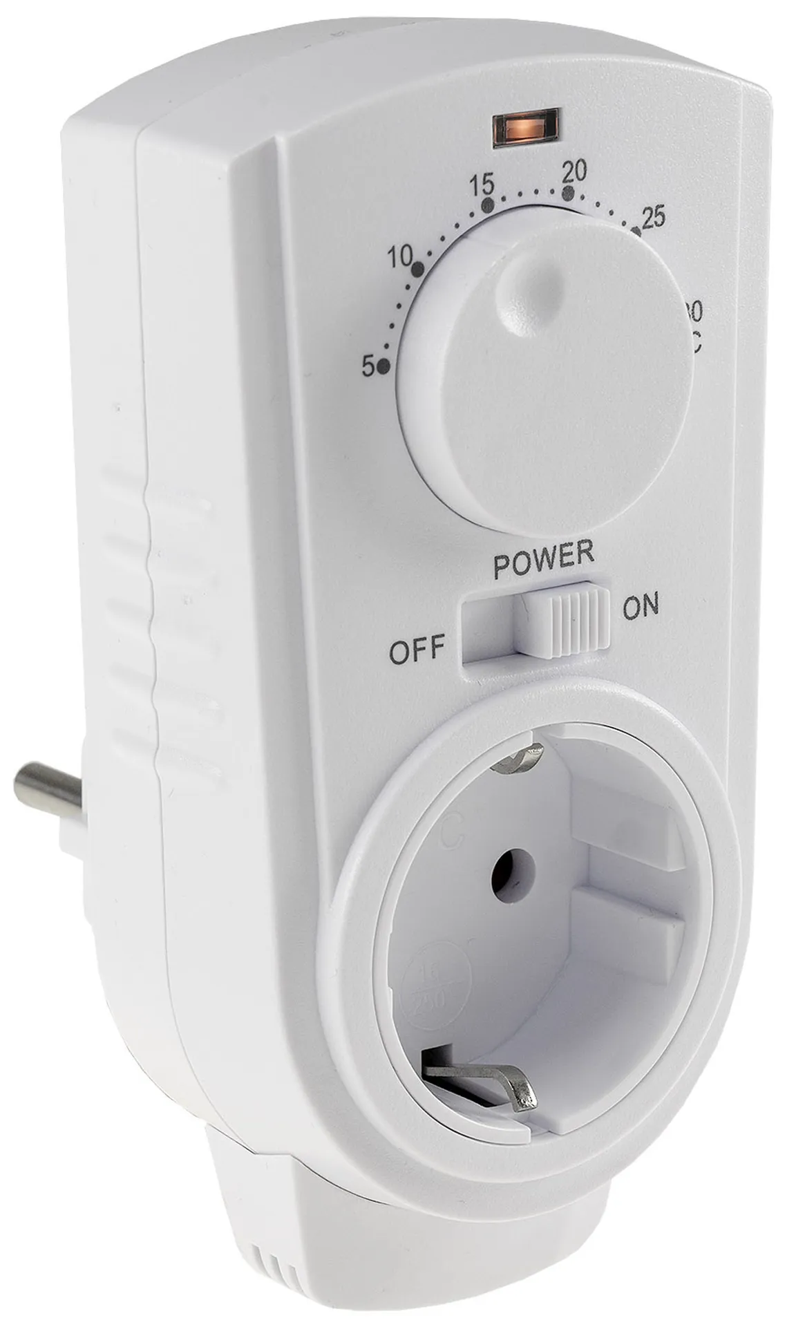 Steckdosen-Thermostat „ST-35 ana“ max. 3500W, 5-30°C, AUS/AUTO, 230V Steckdosen-Thermostat „ST-35 ana“ max. 3500W, 5-30°C, AUS/AUTO, 230V