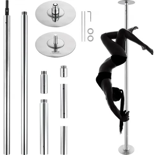 VEVOR Professionelle Tanzstange, Pole Dance Tragbare Tanzstange Profi ca. 222,6-282,4 cm Höhenverstellbare Abnehmbare Fitnessstange Spinning Fitness Silber, Tanzstange Fitnessstudios, Club, Party VEVOR Professionelle Tanzstange, Pole Dance Tragbare Tanzstange Profi ca. 222,6-282,4 cm Höhenverstellbare Abnehmbare Fitnessstange Spinning Fitness Silber, Tanzstange Fitnessstudios, Club, Party
