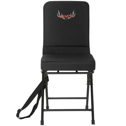 VEVOR Faltstuhl Campingstuhl Anglerstuhl mit Rückenlehne & verstellbarem Schultergurt Klappstuhl Gartenstuhl (136 kg belastbar) 360° geräuschlos drehbar, für Picknick Garten Outdoor Schwarz – Bild 8