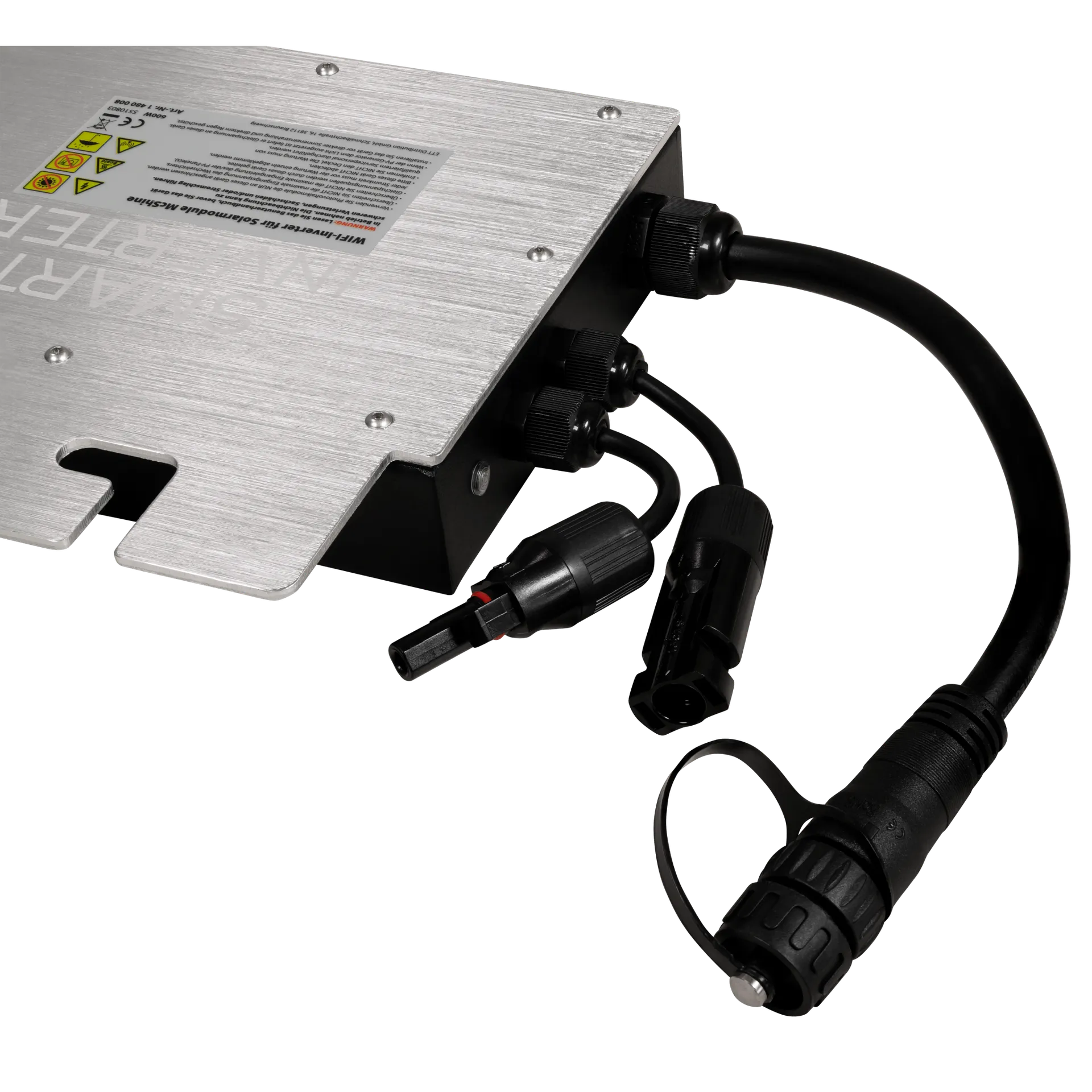 WIFI-Wechselrichter für Solarmodule McShine, 600W, App, 2m Kabel – Bild 2