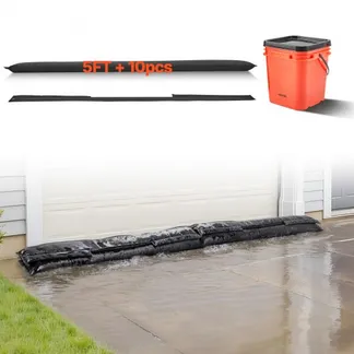 VEVOR Sandsäcke (sandfrei) 10-tlg. (153 x 21 cm) Hochwasserbarriere Hochwasserschutz, Überschwemmungsschutzsäcke für Haus Tür Keller Garage Hochwassersäcke inkl. Eimer VEVOR Sandsäcke (sandfrei) 10-tlg. (153 x 21 cm) Hochwasserbarriere Hochwasserschutz, Überschwemmungsschutzsäcke für Haus Tür Keller Garage Hochwassersäcke inkl. Eimer