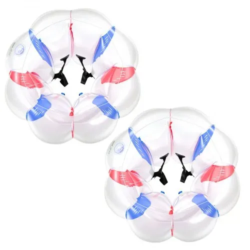 VEVOR 2 x Aufblasbare Bumper Sumo Bälle 1,2 m für Jugendliche Stoßball für Garten, Camping, Picknick & Rasen, 0,5 mm PVC, Heißverschweißte Griffe & Stabil Sitzende Schultergurte, mit Sternenmuster – Bild 9
