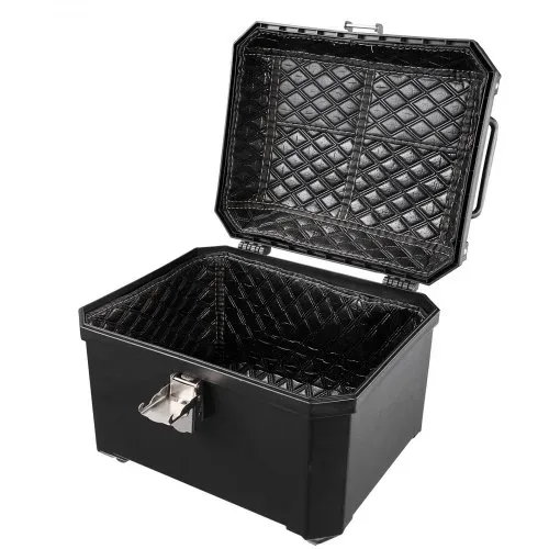 VEVOR Motorrad-Topcase 45 L aus ABS Universeller Schwarzer Motorradkoffer für Motorräder mit Platz für Einen Helm, mit Rückenlehne Schloss 2 Schlüsseln und Reflex-Aufklebern, IPX4-Spritzwasserschutz – Bild 9
