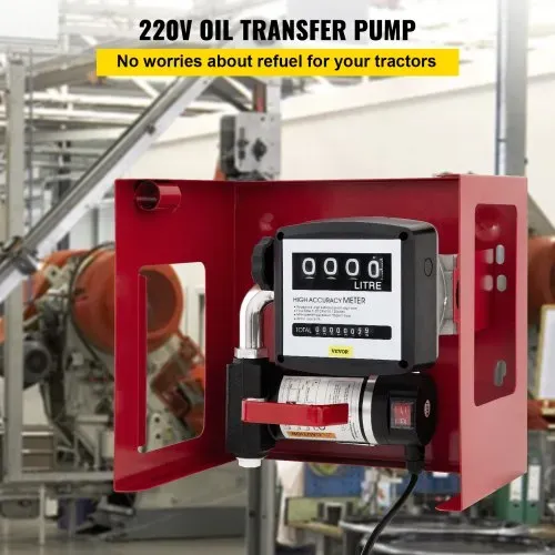 VEVOR Dieselpumpe Heizölpumpe 40L, 155W Selbstansaugende Ölpumpe, 2800U/min Motordrehzahl Ölabsaugpumpe Selbstansaugend, 20 kg Diesel Kraftstoff-Umfüllpumpe, Zählwerk Automatik Pumpe für Biokraftstoff VEVOR Dieselpumpe Heizölpumpe 40L, 155W Selbstansaugende Ölpumpe, 2800U/min Motordrehzahl Ölabsaugpumpe Selbstansaugend, 20 kg Diesel Kraftstoff-Umfüllpumpe, Zählwerk Automatik Pumpe für Biokraftstoff