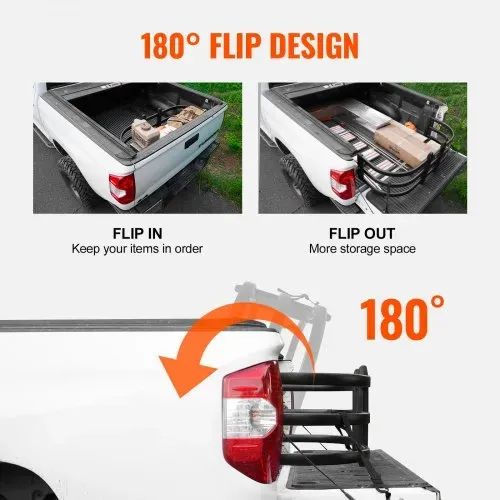 VEVOR Ladeflächenverlängerung Pickup Bed Expander 1410–1725 mm Einstellbare Länge, Ladeflächenteiler aus Aluminium Bed Extender Design mit 180° Drehung Laderaum Verlängerung Pickup Ladefläche – Bild 3