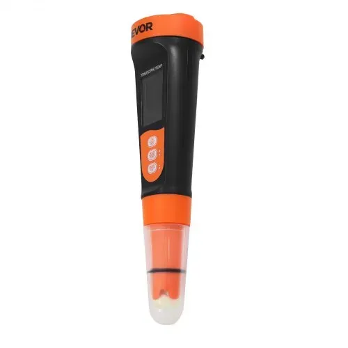 VEVOR pH-Meter, pH/EC/TDS Multiparameter-Messung, IP68 Wasserdichte Sonde, Taschen-Tester-Set mit Kalibrierpulver-Päckchen, VA-Display, PH Messgerät, Wassertester für Wasserqualitätsprüfung – Bild 9