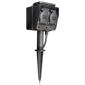 Gartensteckdose McPower, 4-fach, IP44, mit Erdpieß, 3m Kabel Gartensteckdose McPower, 4-fach, IP44, mit Erdpieß, 3m Kabel