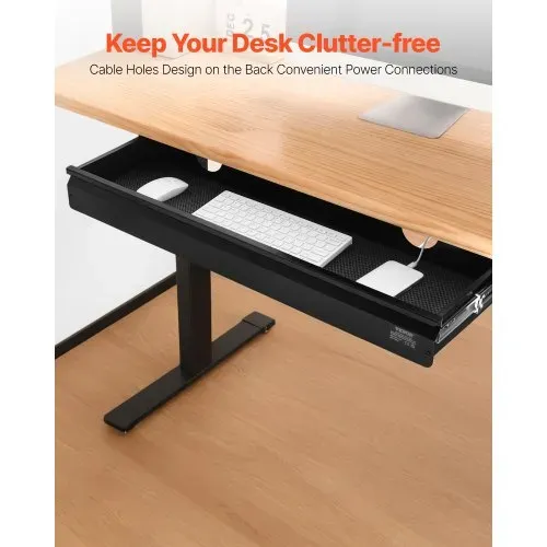 VEVOR Untertisch Schublade 840x240x107mm, Unterbau Schreibtisch, versteckter Schreibtisch-Aufbewahrungs-Organizer, Bleistiftschublade unter dem Tisch für Sitz- & Steharbeitsplätze im Büro & zu Hause – Bild 5