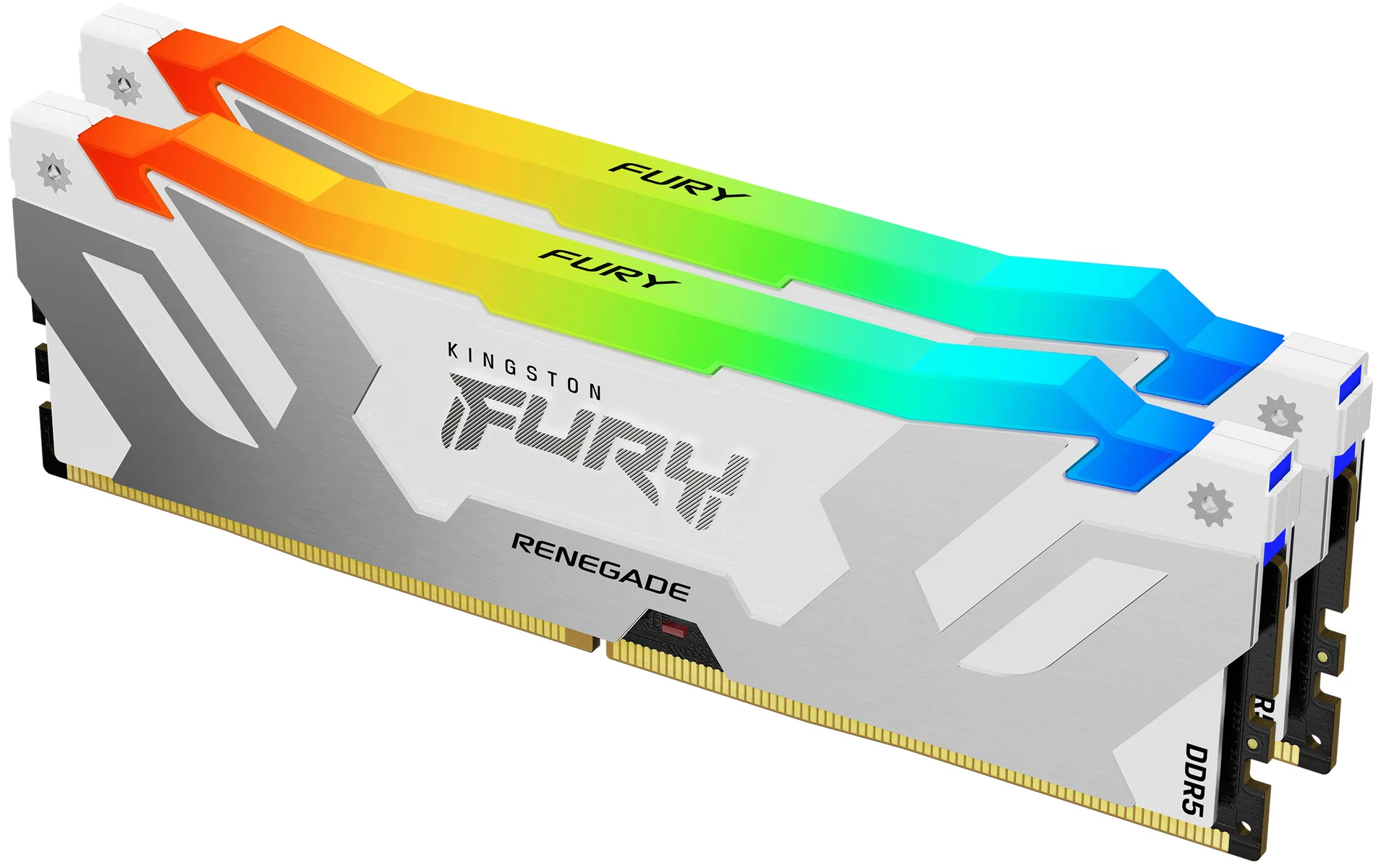 Kingston Technology FURY 64GB 6400MT/s DDR5 CL32 DIMM (2er-Kits) Renegade RGB Weiß XMP Kingston Technology FURY 64GB 6400MT/s DDR5 CL32 DIMM (2er-Kits) Renegade RGB Weiß XMP