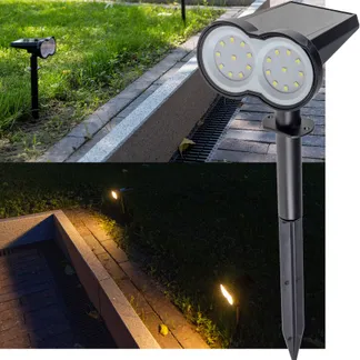 LED Solar Gartenstrahler mit Erdspieß 80lm, Dämmerungssensor, IP65 LED Solar Gartenstrahler mit Erdspieß 80lm, Dämmerungssensor, IP65