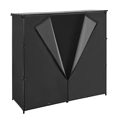 VEVOR Kaminholzregal 3/8 Cord Brennholzregal mit Abdeckung 1855x715x1850 mm, für Kamin, Terrasse & Balkon, Rahmen aus Kohlenstoffstahl Pulverbeschichtet, Tragfähigkeit 730 kg, Kapazität 1962 L Schwarz – Bild 8