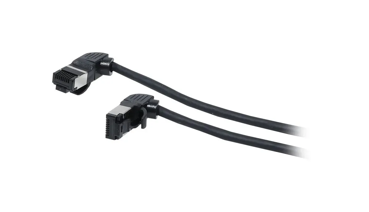 Patchkabel RJ45, CAT6A 500Mhz, 1.0m, schwarz, S/FTP, slimline rund d=4,5mm, TPE/LSZH(Superflex), AWG28, mit CAT7 Rohk., drehbarer Stecker, Synergy21 – Bild 3