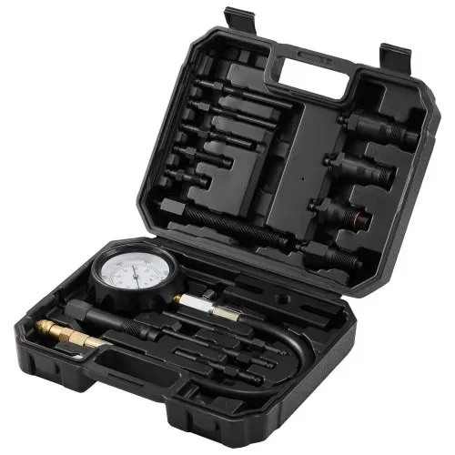 VEVOR Kompressionsmesser Kompressionstester Kompressionsprüfer Testgerät Kompressionsmessgerät mit einem 80-mm-Manometer 0–1000 PSI und 0–70 bar Verdichtungsmesser inkl. 4x Adapter – Bild 8