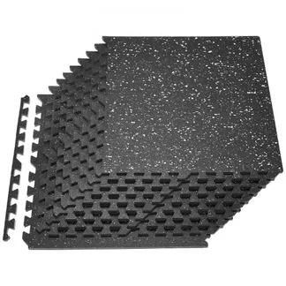 VEVOR 12 x Puzzlematte Bodenschutzmatte 610 x 610 x 14 mm, Hochdichte EVA-Schaumstoffmatte, Ineinandergreifende Fitnessmatte Gymnastikmatte Sportmatte, Trainingsmatte (Schwarz) mit Weißen Punkten VEVOR 12 x Puzzlematte Bodenschutzmatte 610 x 610 x 14 mm, Hochdichte EVA-Schaumstoffmatte, Ineinandergreifende Fitnessmatte Gymnastikmatte Sportmatte, Trainingsmatte (Schwarz) mit Weißen Punkten