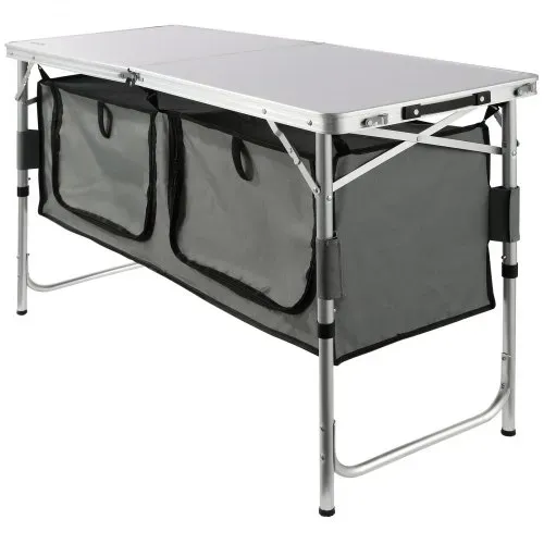VEVOR Campingküche inkl. Tragetasche Campingschrank Einstellbar Campingschrank, Reiseküche Küchenbox Zeltschrank Outdoor Camping Küche Zeltschrank Camping Reisen Grau Tragbar Küchenbox Reiseküche – Bild 8