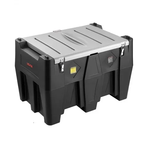 VEVOR Tragbarer Dieseltank, 484,5 L Fassungsvermögen & 45 L/min Durchflussrate, Gaskraftstofftank mit 12 V Transferpumpe & 4 m Gummischlauch, Diesel-Transfertanks für Kraftstofftransport, Schwarz – Bild 10