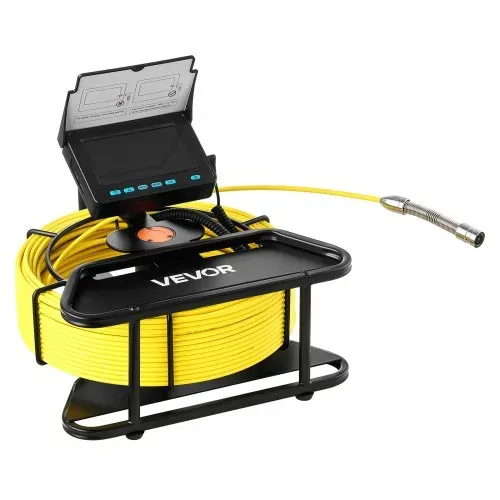 VEVOR Kanalkamera, 50 m Reichweite, Inspektionskamera, IP68 wasserdichte Rohrkamera mit Beleuchtung – 6 einstellbare LEDs, 4500-mAh-Akku & 16-GB-Speicherkarte für Abwasserleitungen & -rohre – Bild 8