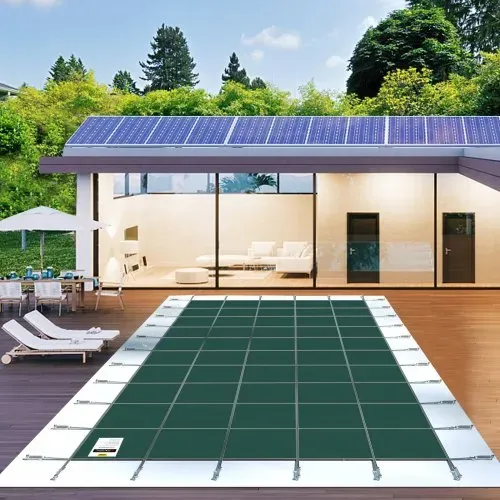 VEVOR Pool Abdeckplane rechteckig 5,47x12,7 m, Winterabdeckplane aus Polypropylen, Poolüberdachung Grün Poolabdeckung mit dichtem Netz zum Abhalten von Schlamm Schutz Laub Schnee für Pools aller Arten – Bild 7