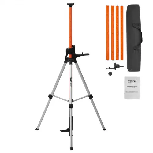 VEVOR Laser-Wasserwaagen-Stativ, 1/4″-20 & 5/8″-11 Gewindehalterung, 40,94-133,85 Zoll Höhenverstellung mit Wasserwaage und robustem Ständer, ausziehbares, leichtes Aluminium-Stativ für Laserscanner VEVOR Laser-Wasserwaagen-Stativ, 1/4″-20 & 5/8″-11 Gewindehalterung, 40,94-133,85 Zoll Höhenverstellung mit Wasserwaage und robustem Ständer, ausziehbares, leichtes Aluminium-Stativ für Laserscanner