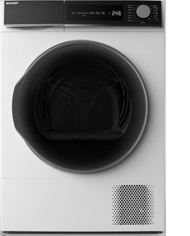 Sharp KD-NHH8S8GW3 Wäschetrockner Freistehend Frontlader 8 kg Weiß Sharp KD-NHH8S8GW3 Wäschetrockner Freistehend Frontlader 8 kg Weiß