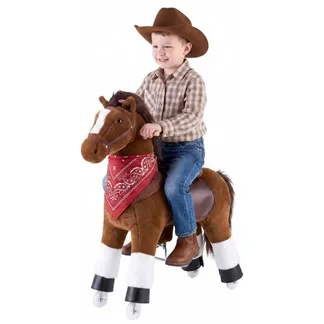 VEVOR Reitpferd auf Rollen 93cm, 80kg Belastbare Stehpferd mit Soundfunktion, Spielpferd mit Erhöhtem Sitz Griffen & Pedalen, Braunes Schaukelpferd zum Draufsitzen & Reiten für Kinder ab 6 Jahren VEVOR Reitpferd auf Rollen 93cm, 80kg Belastbare Stehpferd mit Soundfunktion, Spielpferd mit Erhöhtem Sitz Griffen & Pedalen, Braunes Schaukelpferd zum Draufsitzen & Reiten für Kinder ab 6 Jahren